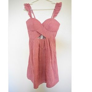 Red Gingham A Line Dress